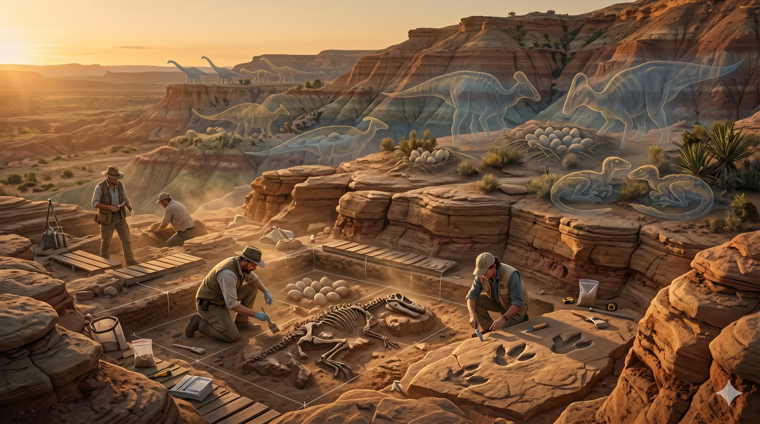 best dinosaur fossil sites showing fossils footprints nests and ancient dinosaur resting grounds