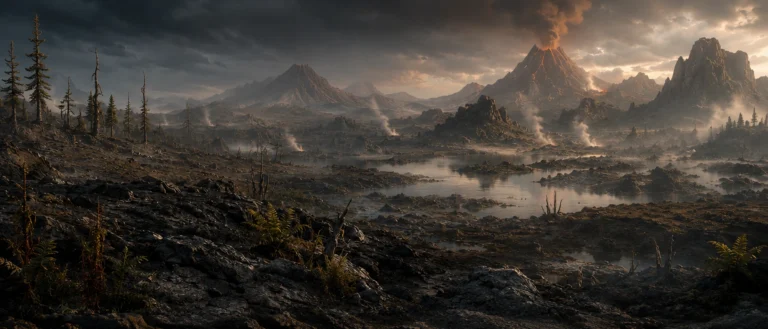 Age of dinosaurs Triassic landscape illustration for Mindivr article